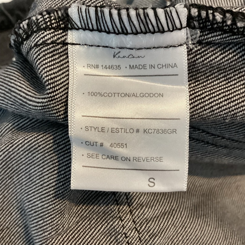 KanCan Victoria Gray Denim Utility Romper Size S - Picture 7 of 7